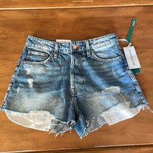 H&m NWT Button Fly High Waist Vintage Shorts SiE 6